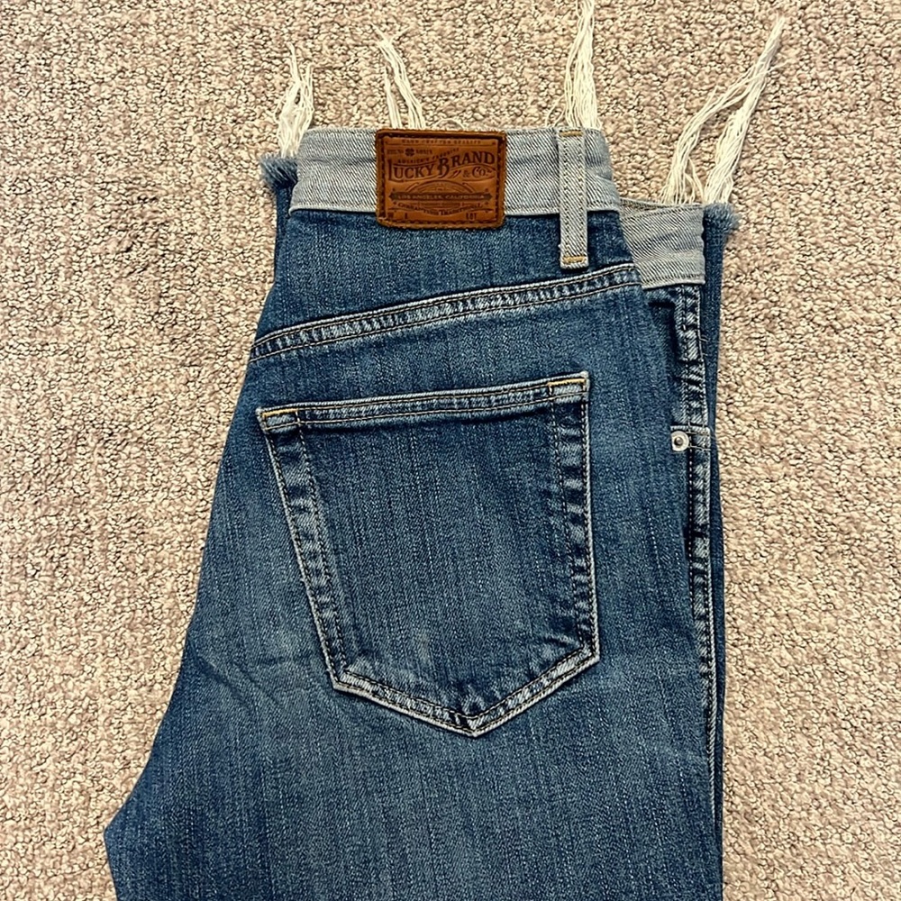 Lucky Band Two-tone straight leg jeans